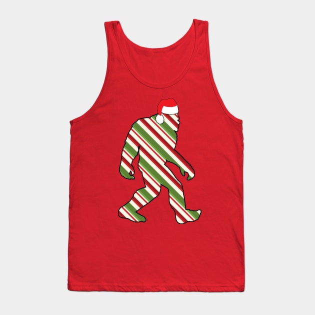 Christmas Bigfoot - Candy Stripe Tank Top by  The best hard hat stickers 